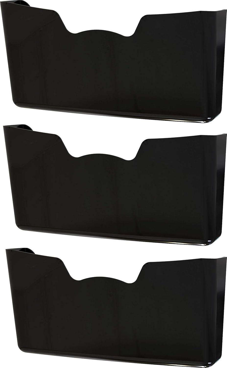 imageSimple Houseware Single Pocket Wall Mount for Hanging File Holderr 5 Packs Assorted ColorsBlack