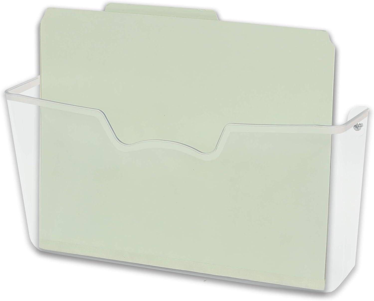 imageSimple Houseware Single Pocket Wall Mount for Hanging File Holderr 5 Packs Assorted ColorsClear
