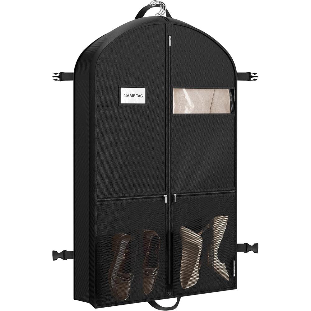 imageSimple Houseware 2 Pack 60 Travel Garment Bag for Suits Dresses Coats Tuxedos Heavy Duty 300D Polyester43Inch Long w Pocket