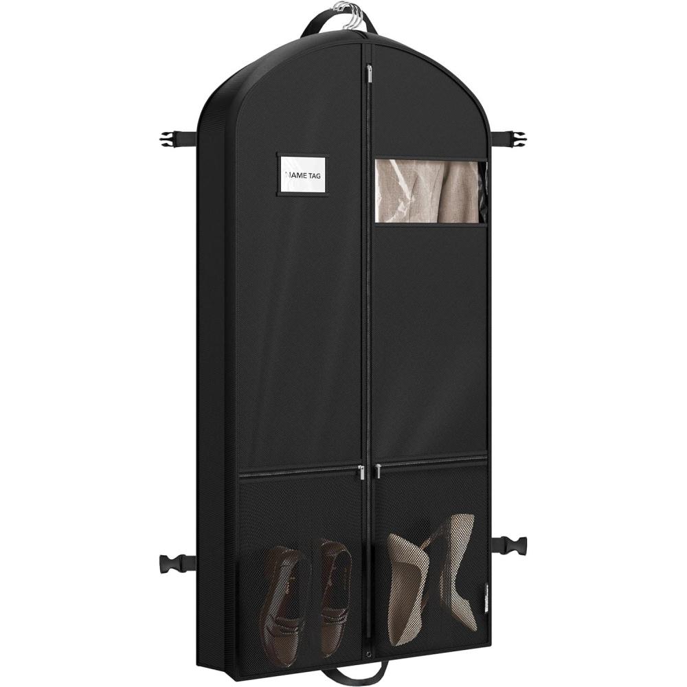 imageSimple Houseware 2 Pack 60 Travel Garment Bag for Suits Dresses Coats Tuxedos Heavy Duty 300D Polyester54Inch Long w Pocket