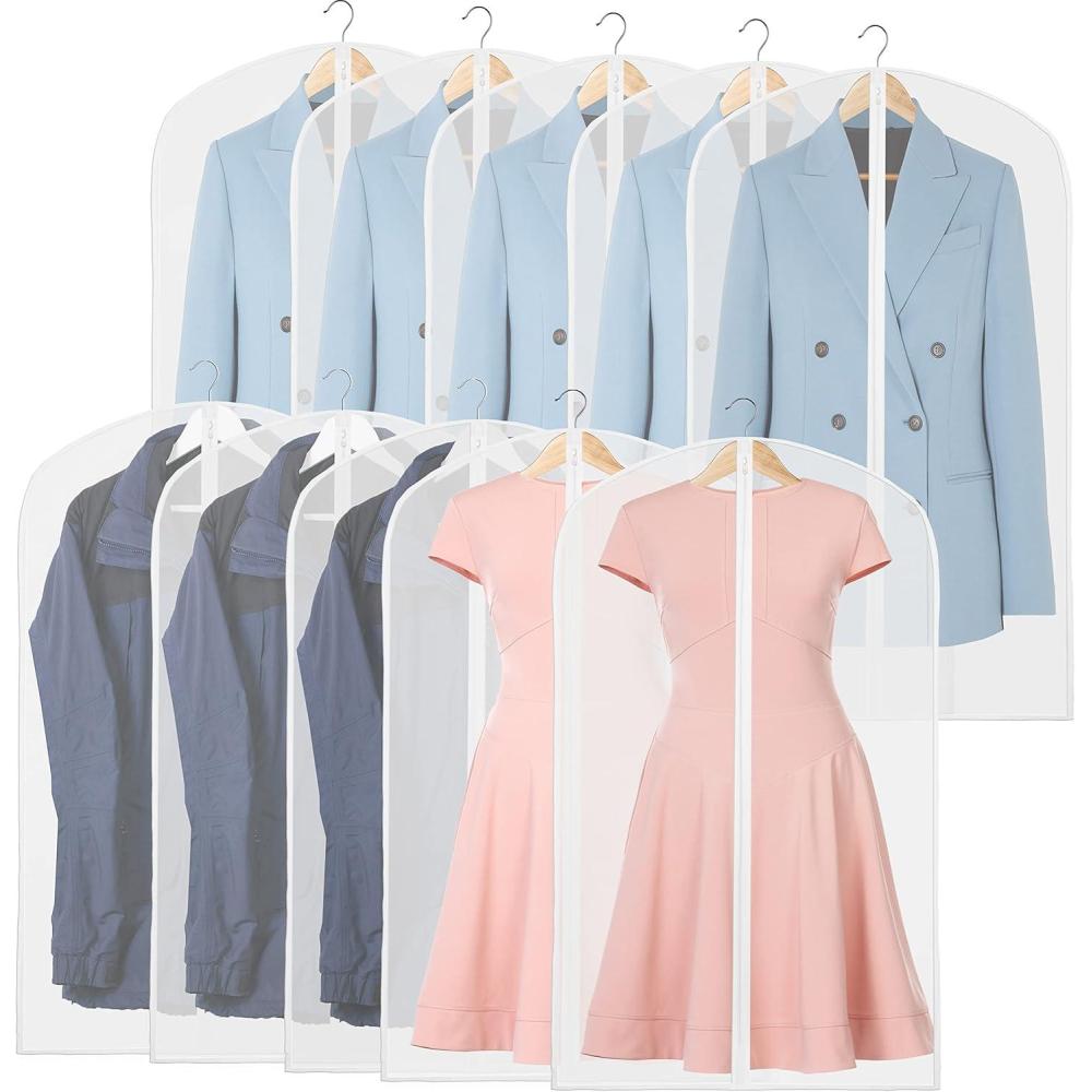 imageSimple Houseware 65inch Clear Garment Bags with Zipper for Gowns Suits Dresses Costumes Uniforms 2 Pack10 Pack  40