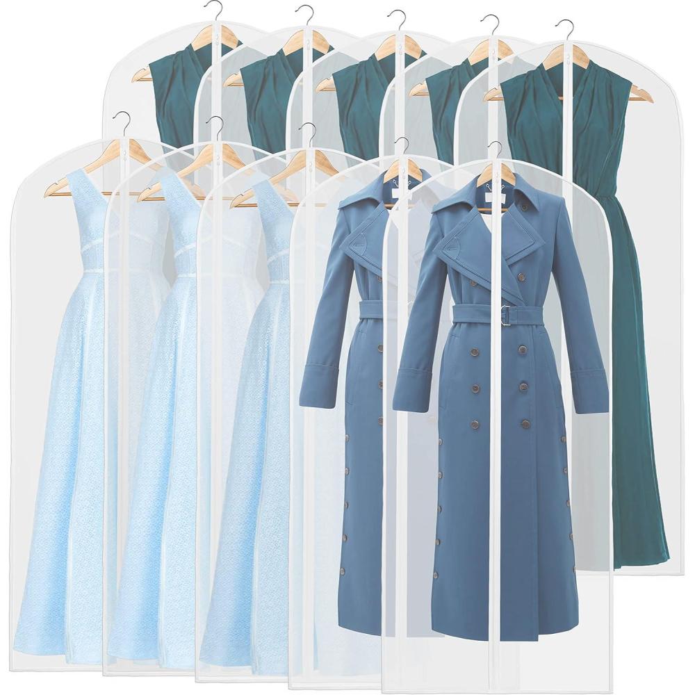 imageSimple Houseware 65inch Clear Garment Bags with Zipper for Gowns Suits Dresses Costumes Uniforms 2 Pack10 Pack  55