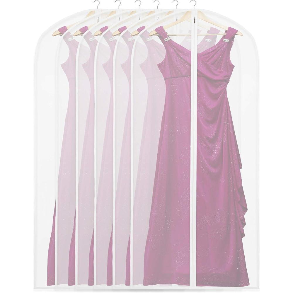 imageSimple Houseware 65inch Clear Garment Bags with Zipper for Gowns Suits Dresses Costumes Uniforms 2 Pack6 Pack  60