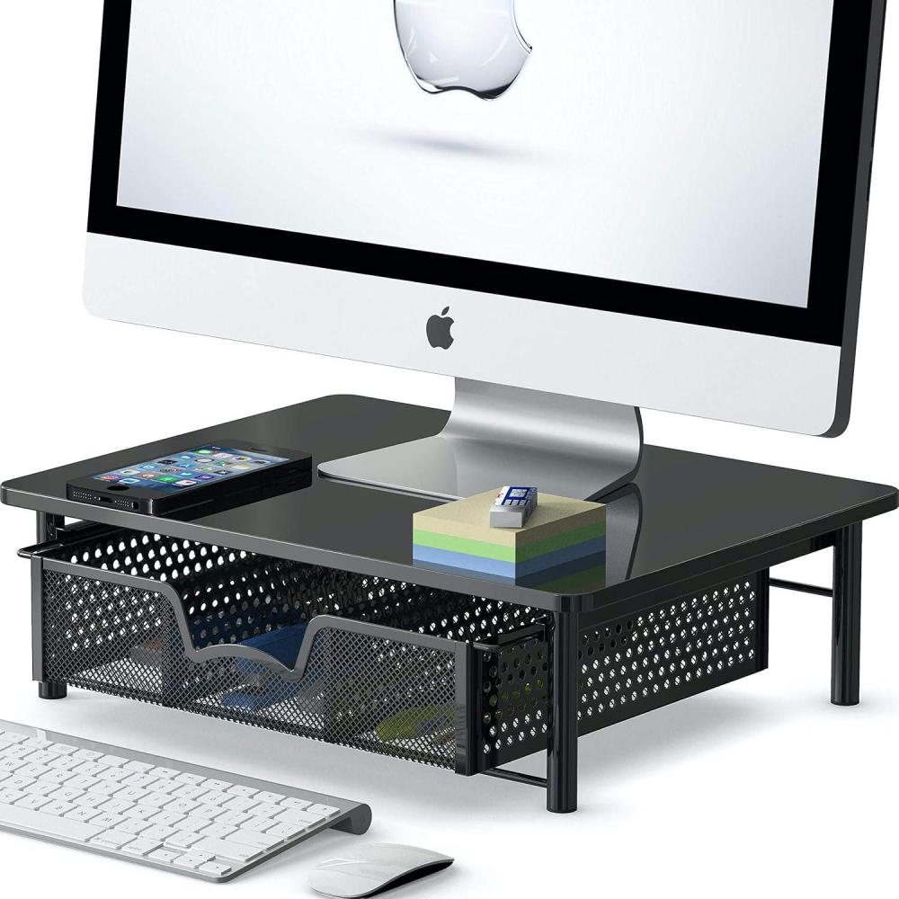 imageSimple Houseware Computer Monitor Riser with Drawer Black
