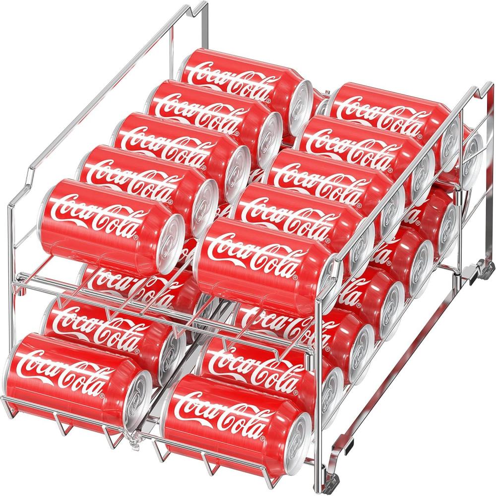 imageSimple Houseware Dual Row Front Loading Can Dispenser ChromeChrome