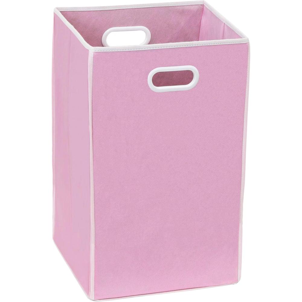 imageSimple Houseware Foldable Closet Laundry Hamper Basket BlackPink