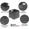 SIMPLE HOUSEWARE 11-Inch Collapsible Fabric Cube Storage Bin with Handles, Printed Design, 6 Pack, Blue(Black)