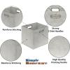 SIMPLE HOUSEWARE 11-Inch Collapsible Fabric Cube Storage Bin with Handles, Printed Design, 6 Pack, Blue(Gray)
