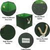 SIMPLE HOUSEWARE 11-Inch Cube Storage Bin With Braided Handles, 4 Pack, Green(Green)