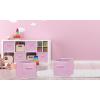 SIMPLE HOUSEWARE 11-Inch Foldable Cube Storage Organizer Bin, Geometric Grey, 6 Pack(Pink)