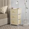 SIMPLE HOUSEWARE 2 Tier Night Stands Dresser for Bedroom Organizer Drawer Storage Tower, Brown(Beige)