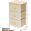 SIMPLE HOUSEWARE 2 Tier Night Stands Dresser for Bedroom Organizer Drawer Storage Tower, Brown(Beige)
