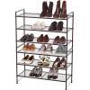 SIMPLE HOUSEWARE 3-Tier Stackable Mesh Shoe Rack, Silver(Bronze)