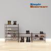 SIMPLE HOUSEWARE 3-Tier Stackable Mesh Shoe Rack, Silver(Bronze)