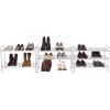 SIMPLE HOUSEWARE 3-Tier Stackable Mesh Shoe Rack, Silver(Silver)