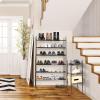 SIMPLE HOUSEWARE 4-Tier Expandable Shoe Racks with Shelves for 16 Pairs of Shoes, Black(3-Tier)