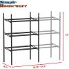 SIMPLE HOUSEWARE 4-Tier Expandable Shoe Racks with Shelves for 16 Pairs of Shoes, Black(3-Tier)