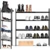 SIMPLE HOUSEWARE 4-Tier Expandable Shoe Racks with Shelves for 16 Pairs of Shoes, Black(4-Tier)