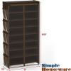 SIMPLE HOUSEWARE 8 Tiers Shoe Rack with Zipper Cover | Side Hanging Pockets, Brown(Brown)