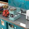 SIMPLE HOUSEWARE Cabinet 2 Tier Perforated Basket Drawer, Silver – 2 Pack(Turquoise)