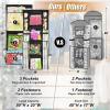 SIMPLE HOUSEWARE Double-Sided Hanging Gift Wrap Organizer Storage Pockets, Gray (Set of 1)(Black)
