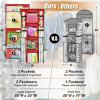 SIMPLE HOUSEWARE Double-Sided Hanging Gift Wrap Organizer Storage Pockets, Gray (Set of 1)(Red)