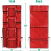 SIMPLE HOUSEWARE Double-Sided Hanging Gift Wrap Organizer Storage Pockets, Gray (Set of 1)(Red)