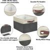 SIMPLE HOUSEWARE Fabric Storage Cubes, 13″ x 13″ Storage Bin, 3 Pack, Gray(Dark Gray)