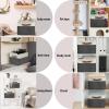 SIMPLE HOUSEWARE Fabric Storage Cubes, 13″ x 13″ Storage Bin, 3 Pack, Gray(Dark Gray)