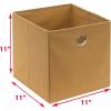 SIMPLE HOUSEWARE Foldable Cube Storage Bins with Handles, 11-Inch, Gray, 6-Pack, Fabric Cubes Organizer for Closet or Shelves(Tan)