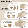SIMPLE HOUSEWARE Foldable Drawer Organizer for Clothes/Underwear/Panty/Onesie Stocking Bin, Set of 12, Gray(Beige)