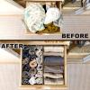 SIMPLE HOUSEWARE Foldable Drawer Organizer for Clothes/Underwear/Panty/Onesie Stocking Bin, Set of 12, Gray(Brown)