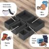 SIMPLE HOUSEWARE Foldable Drawer Organizer for Clothes/Underwear/Panty/Onesie Stocking Bin, Set of 12, Gray(Dark Gray)