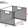 SIMPLE HOUSEWARE Mesh Hanging File Folder Organizer, 2 Packs, Black(Black)