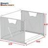 SIMPLE HOUSEWARE Mesh Hanging File Folder Organizer, 2 Packs, Black(Silver)