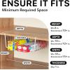 SIMPLE HOUSEWARE Under Shelf Basket, White – 2-Pack Space-Saving Storage Organizer for Kitchen, Pantry, Closet, Office – Wire Metal Shelf Organizer, No Tools Required(6 Pack)