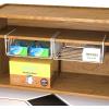 SIMPLE HOUSEWARE Under Shelf Basket, White – 2-Pack Space-Saving Storage Organizer for Kitchen, Pantry, Closet, Office – Wire Metal Shelf Organizer, No Tools Required(1 Pack)