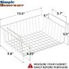 SIMPLE HOUSEWARE Under Shelf Basket, White – 2-Pack Space-Saving Storage Organizer for Kitchen, Pantry, Closet, Office – Wire Metal Shelf Organizer, No Tools Required(6 Pack)
