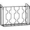 SIMPLE HOUSEWARE Wall Door Mount Kitchen Wrap Organizer Rack, White(Black)