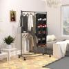Simple Houseware 10 Shelves Hanging Shoes Organizer Holder for Closet, Grey(Black)