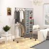Simple Houseware 10 Shelves Hanging Shoes Organizer Holder for Closet, Grey(Grey)