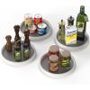 Simple Houseware 10-Inch Lazy Susan Spice Organizer Rotating Tray, 4-Pack(White)