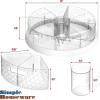 Simple Houseware 12-Inch Lazy Susan Turntable with Removable Bins and Dividers