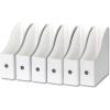 Simple Houseware 12-Pack Magazine File Holder Box, Foldable Cardboard Organizer with Label Slot, Multicolor(white)