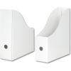 Simple Houseware 12-Pack Magazine File Holder Box, Foldable Cardboard Organizer with Label Slot, Multicolor(white)