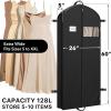 Simple Houseware 2 Pack 60” Travel Garment Bag for Suits, Dresses, Coats, Tuxedos, Heavy Duty 300D Polyester(60-Inch Long  2-Pack)