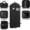 Simple Houseware 2 Pack 60” Travel Garment Bag for Suits, Dresses, Coats, Tuxedos, Heavy Duty 300D Polyester(60-Inch Long  2-Pack)