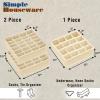 Simple Houseware 2 Pack Closet Sock Organizer, 24 Cell Drawer Divider, Gray(Beige)