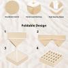 Simple Houseware 2 Pack Closet Sock Organizer, 24 Cell Drawer Divider, Gray(Beige)