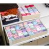 Simple Houseware 2 Pack Closet Sock Organizer, 24 Cell Drawer Divider, Gray(Beige)